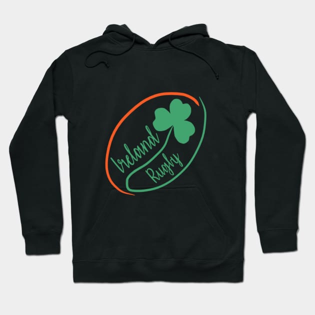 Ireland Rugby Hoodie by Alex Bleakley